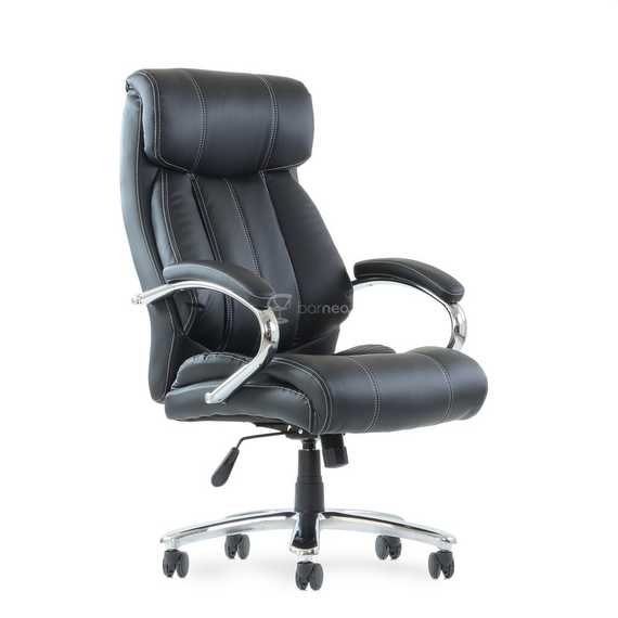 Кресло Barneo K-303 BIG SIZE XXL для руководителя черная кожа