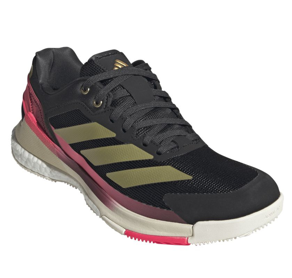 Мужские кроссовки для падела Adidas Crazyquick Boost Padel M - core black/gold metallic/ solar turbo