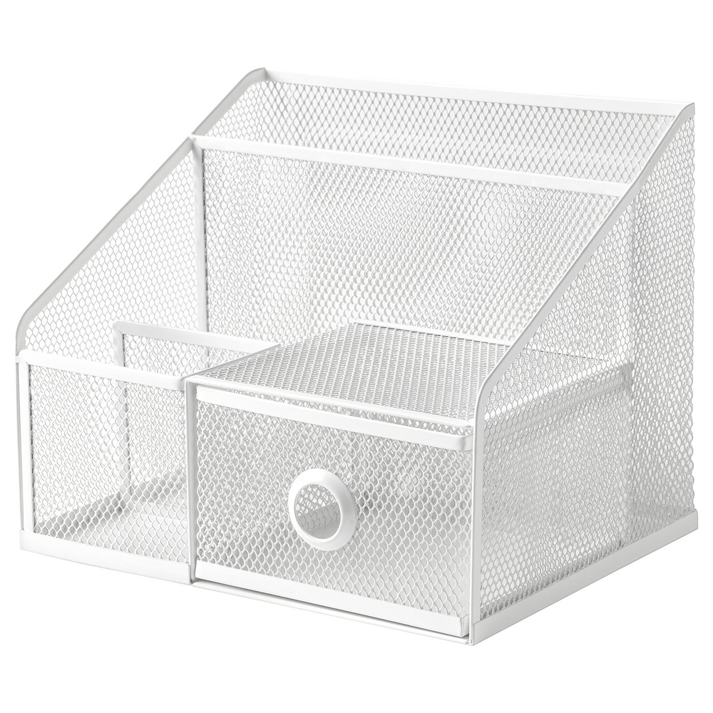 IKEA DRÖNJÖNS  (ИКЕА ДРЁНЙЁНС)  -  Органайзер для стола - белый 25х20 см