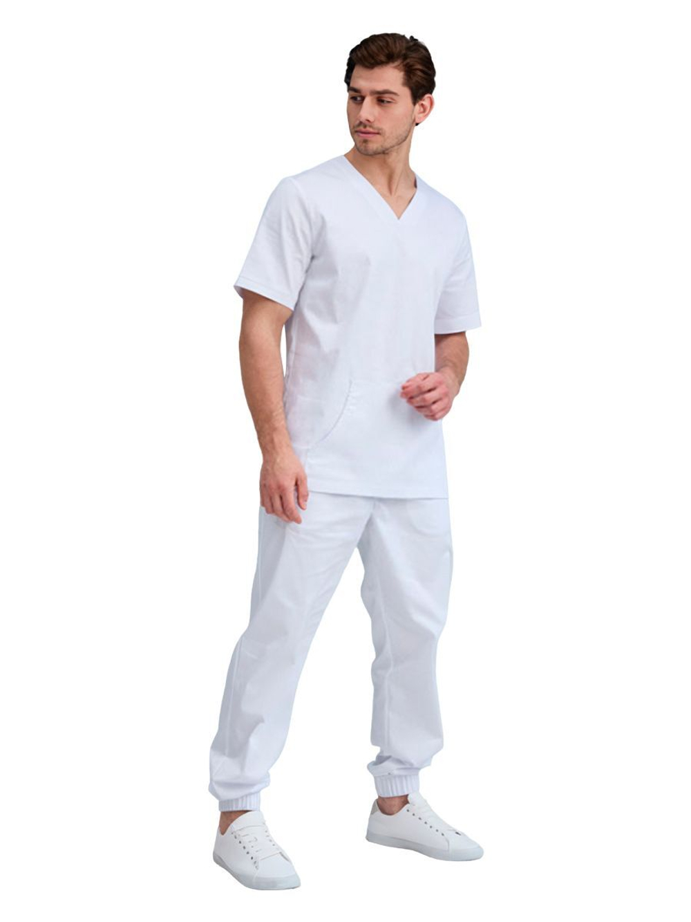 Туника медицинская мужская Dr. Nice с накладным карманом, белый, 50