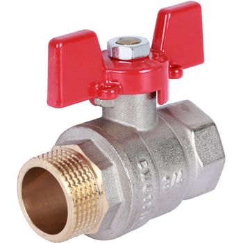 ROMMER Шаровой кран   3/4" ВН/НР, ручка бабочка