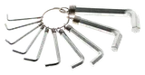 Набор ключей HEX, 10 шт, никелированные, на кольце Sturm! — фото 1