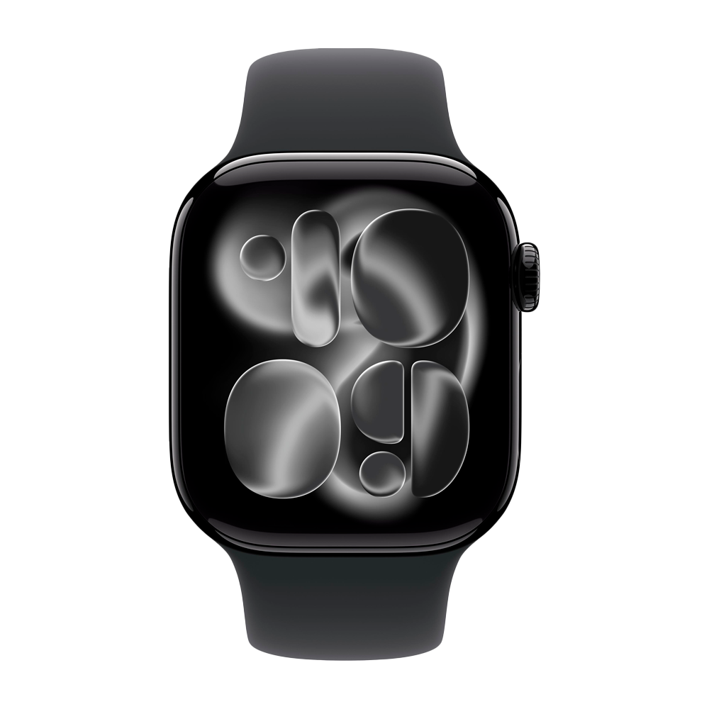 Умные часы Apple Watch Series 11 GPS, 42mm, Jet Black Aluminium Case with Black Sport Band, M/L