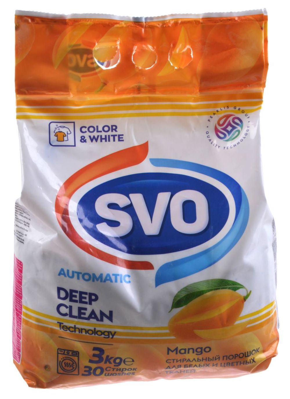 Порошок Svo Авт для белого и Цветного (Оранж) Манго 10Кг