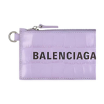 Balenciaga Cash Cow Leather Card Holder Women"s Light Purple