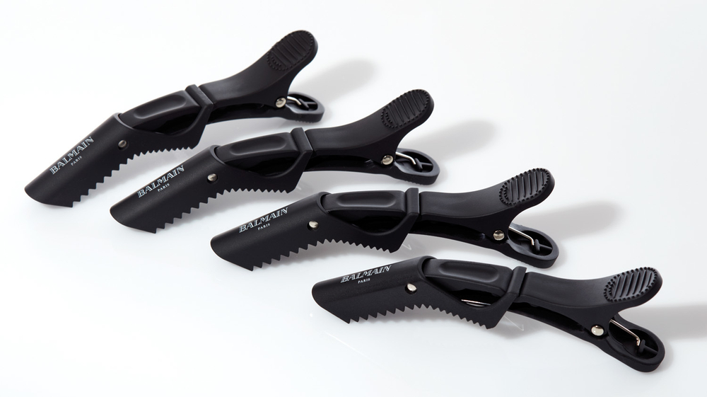 Balmain Hair Зажимы для волос зубчатые 4 шт Clips Long Hair 4 pcs