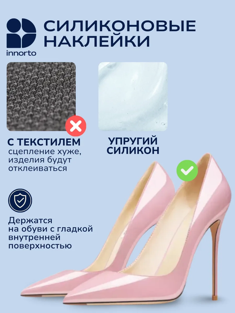 Силиконовые накладки для обуви - пяткоудерживатель