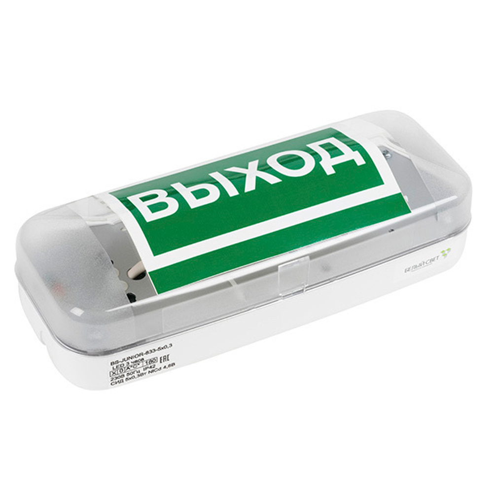 Аварийный светодиодный светильник BS-JUNIOR-831-5x0,3 LED Белый свет a14398