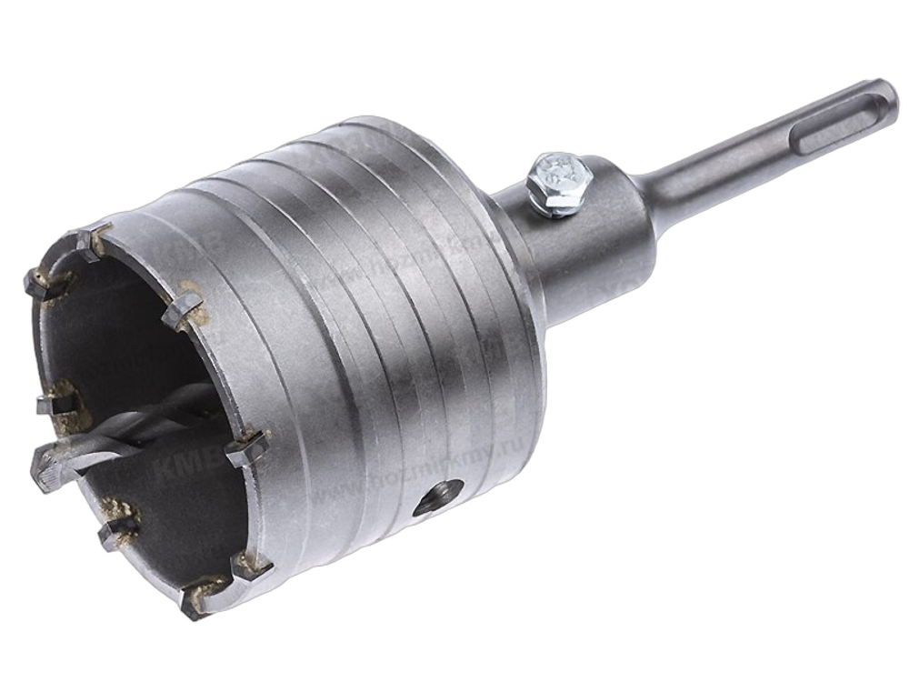 907214 (METALLICA Optima) коронка тв.спл. 82*160/100мм, h=50, М22,0*2,0 SDS PLUS с адаптером