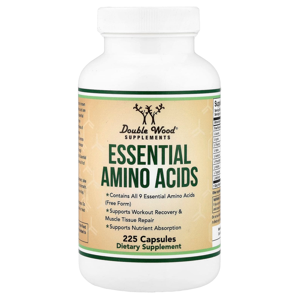 Double Wood Supplements, Essential Amino Acids, 225 Capsules