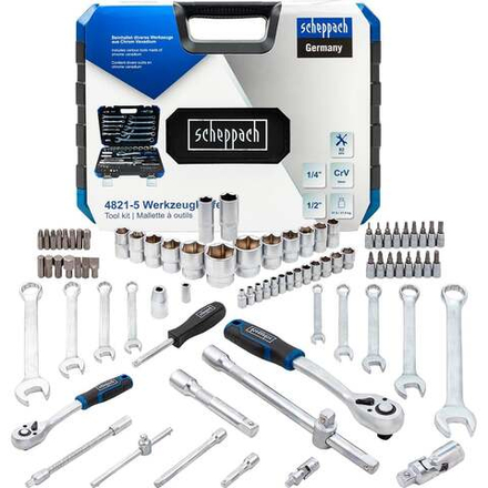 Набор инструментов Scheppach 1/4", 1/2", 82 предмета Sch-4821-5(60766)