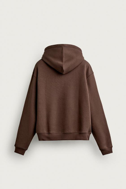 ZARA БАЗОВОЕ ХУДИ СВОБОДНОГО КРОЯ, КОРИЧНЕВЫЙ