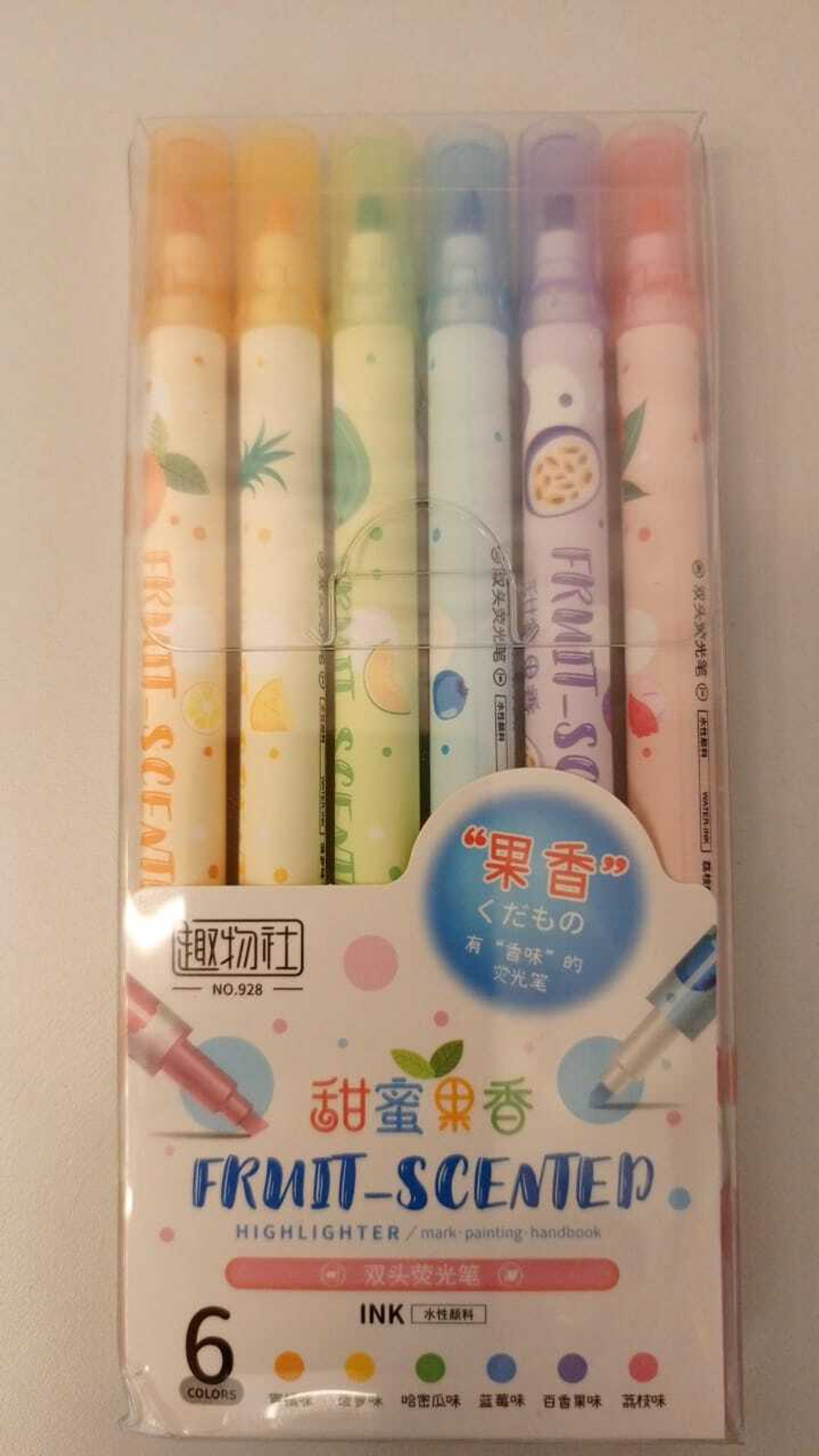 Набор текстовыделителей "Fruit Scented", 6 шт