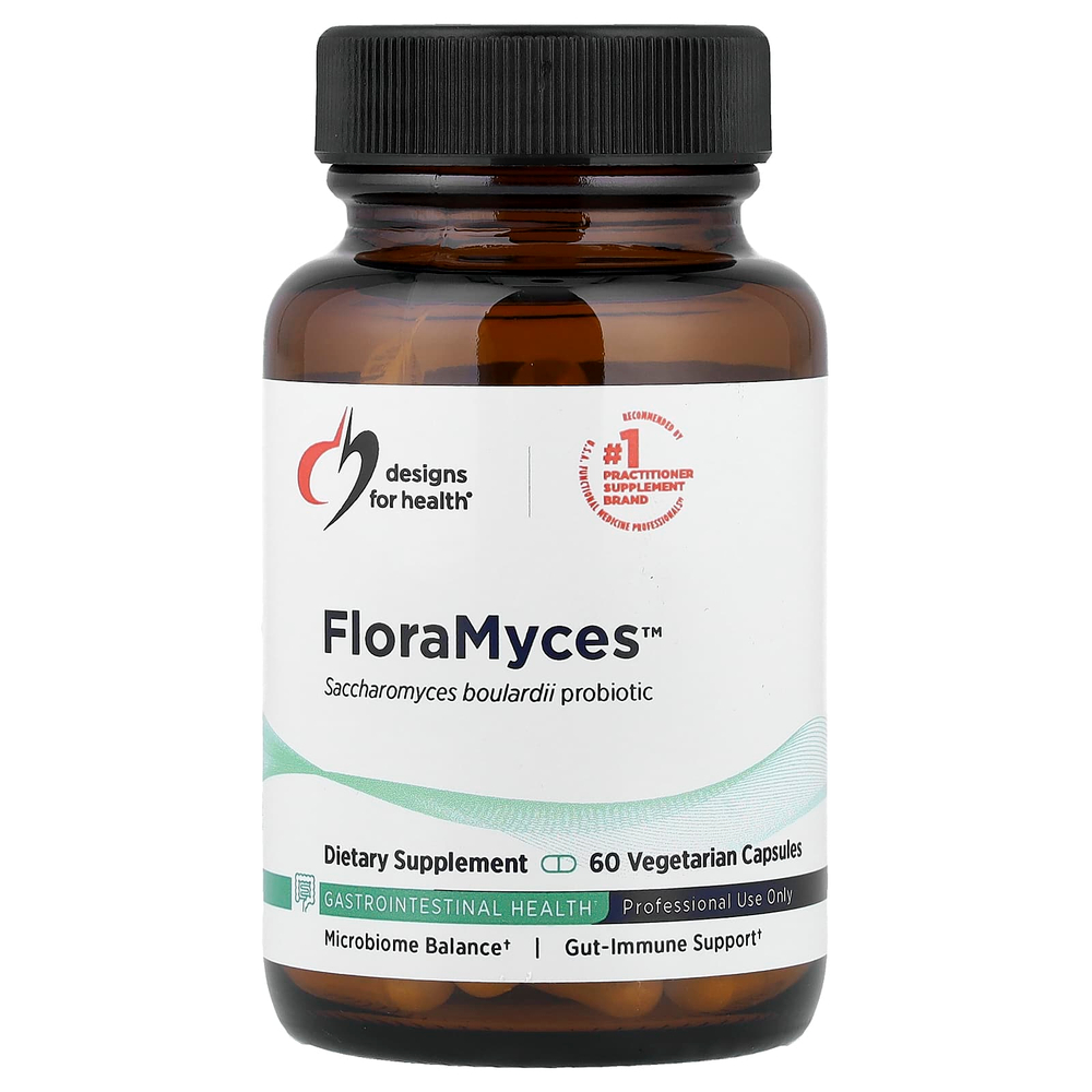 Designs For Health, FloraMyces™, 60 вегетарианских капсул (250 мг в 1 капсуле)