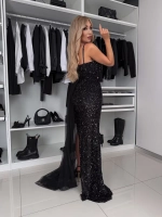 платье со шлейфом из тюля и цветочком + PLUS SIZE
