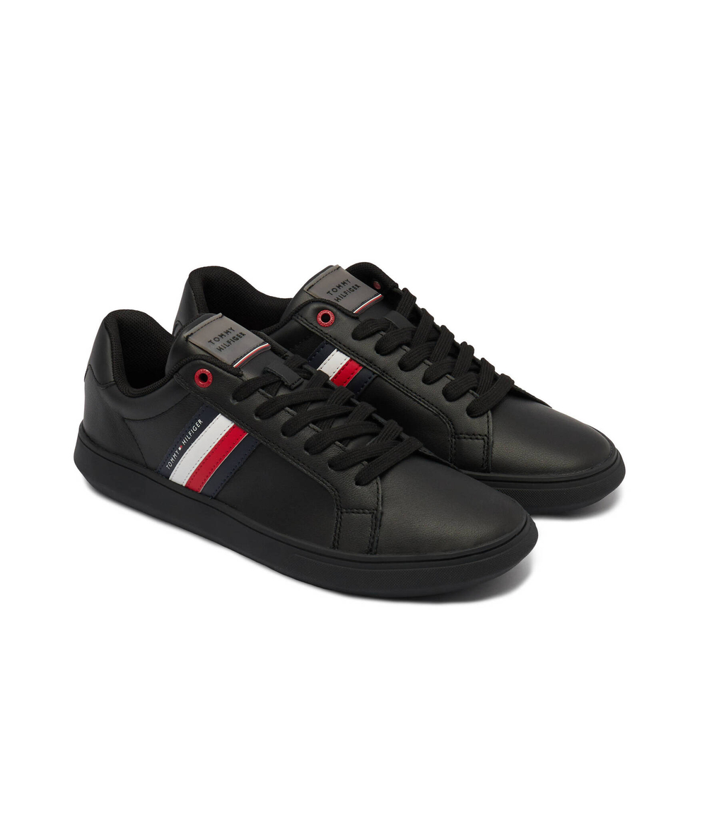 Кожаные кроссовки Tommy Hilfiger - черный(FM0FM04921)