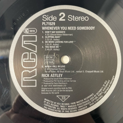 Винтажная виниловая пластинка LP Rick Astley, Whenever You Need Somebody (Германия 1987) Never Gonna Give You Up