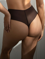 Трусы Kris Line Brownie стринги High Waist (шоколадный)
