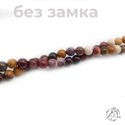 Нить бусин кремень декоративный (мукаит) 6 мм