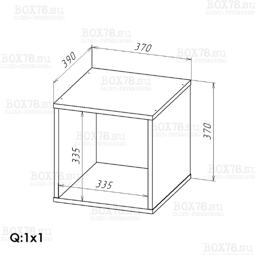 Q-Box 1х1 - W960 ST7 Белый классический