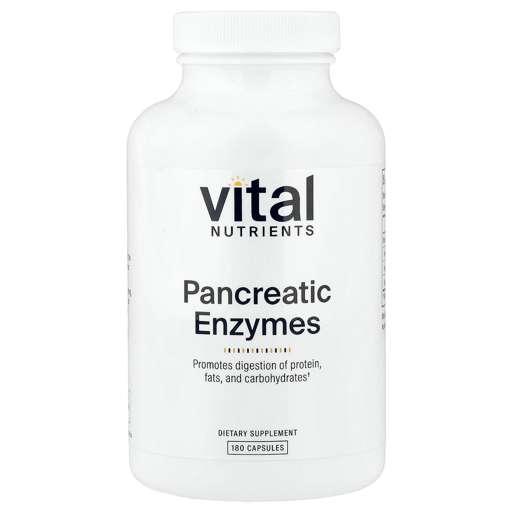 Vital Nutrients, Ферменты поджелудочной железы, 180 капсул