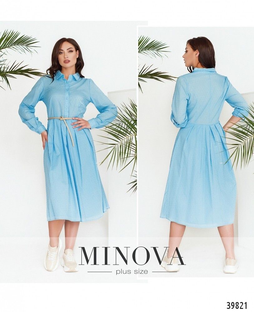 Платье 3151B-небесно-голубой Minova Платье 3151B-небесно-голубой Minova