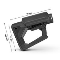 Приклад "Орион" с подщечником, телескопический, под трубы Mill-spec и Com-spec, антилюфт, K.Arma