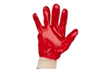 Перчатки маслобензостойкие трикотажные полный ПВХ облив красные (гранат) р.10/XL