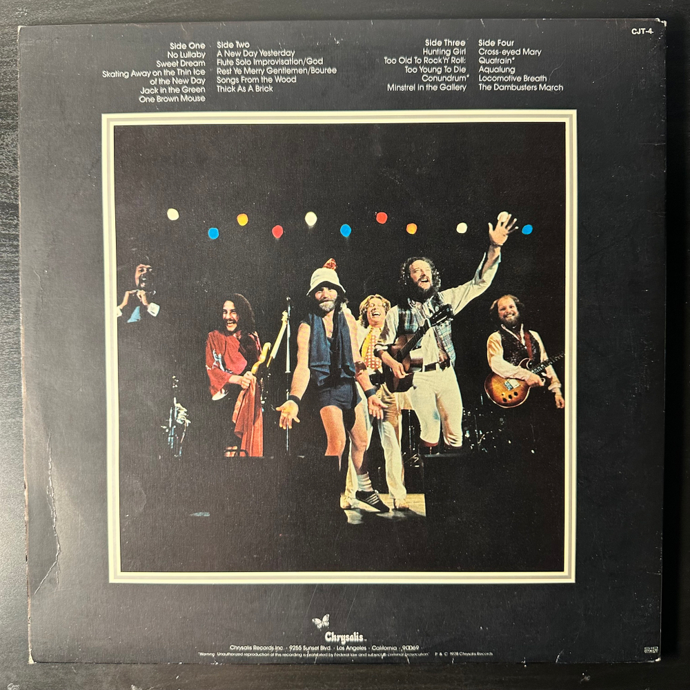 Jethro Tull ‎– Live - Bursting Out 2LP (Швеция 1978г.)