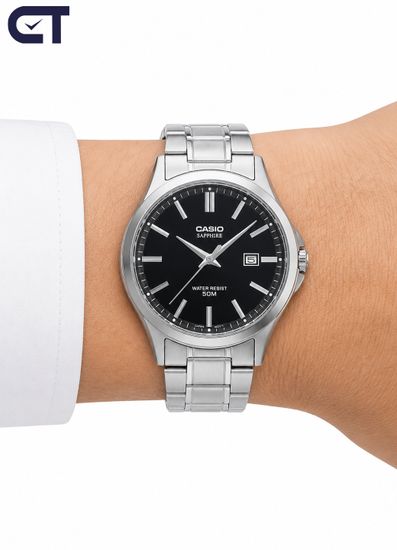 Casio MTS-115D-1A General часы наручные мужские — сапфировое стекло, стальной корпус и WR50