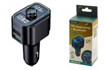 FM модулятор (трансмиттер) автомобильный TDS TS-CAF21 Bluetooth