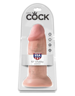 Фаллоимитатор-гигант на присоске телесный King Cock 10" Chubby Flesh (Цвет: телесный)
