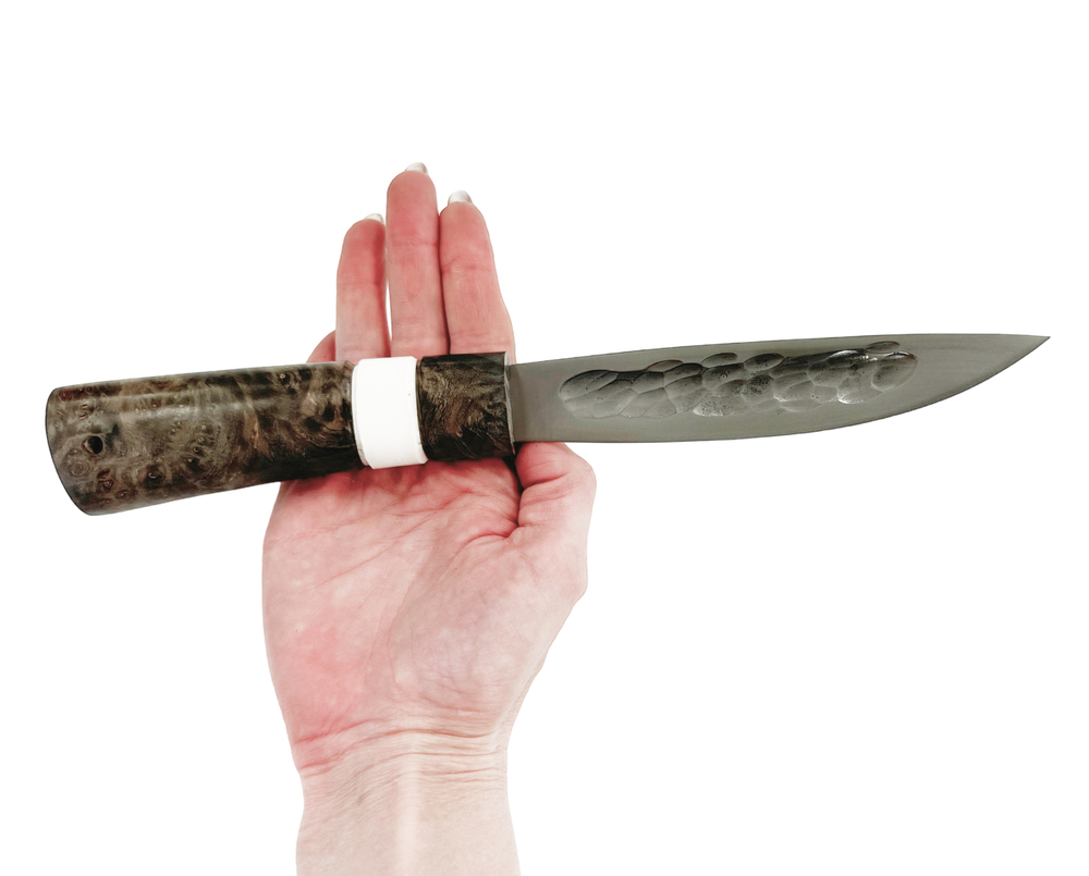 Нож Север, Bohler N690, рукоять стабилизированная карельская береза, кость