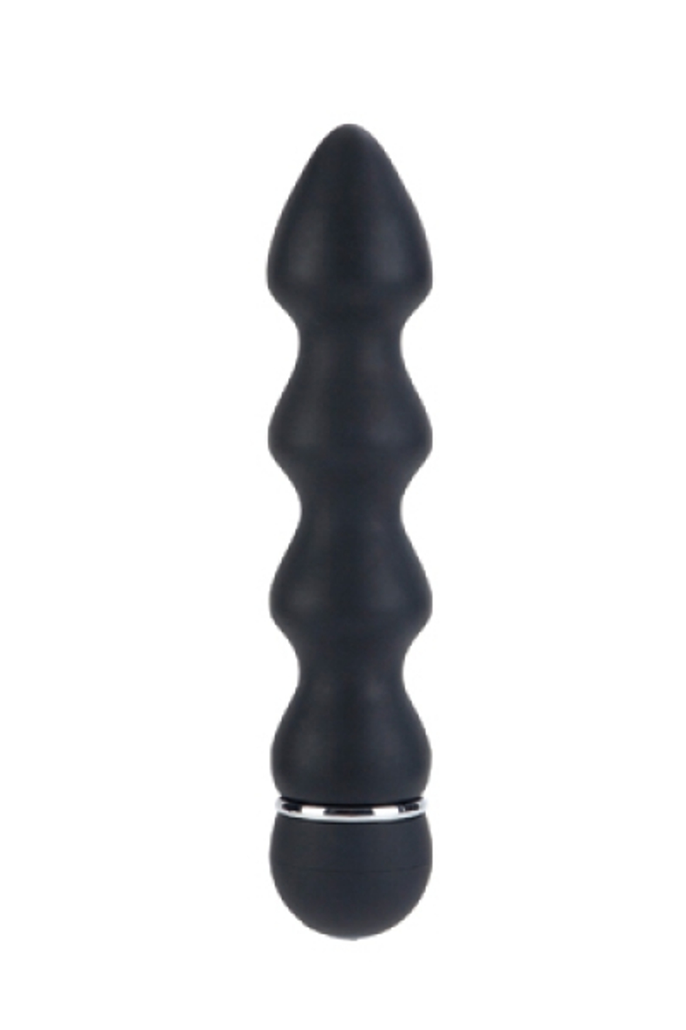 Анальная елочка 10-Function Tapered Anal Trainer рефленый с вибрацией черный