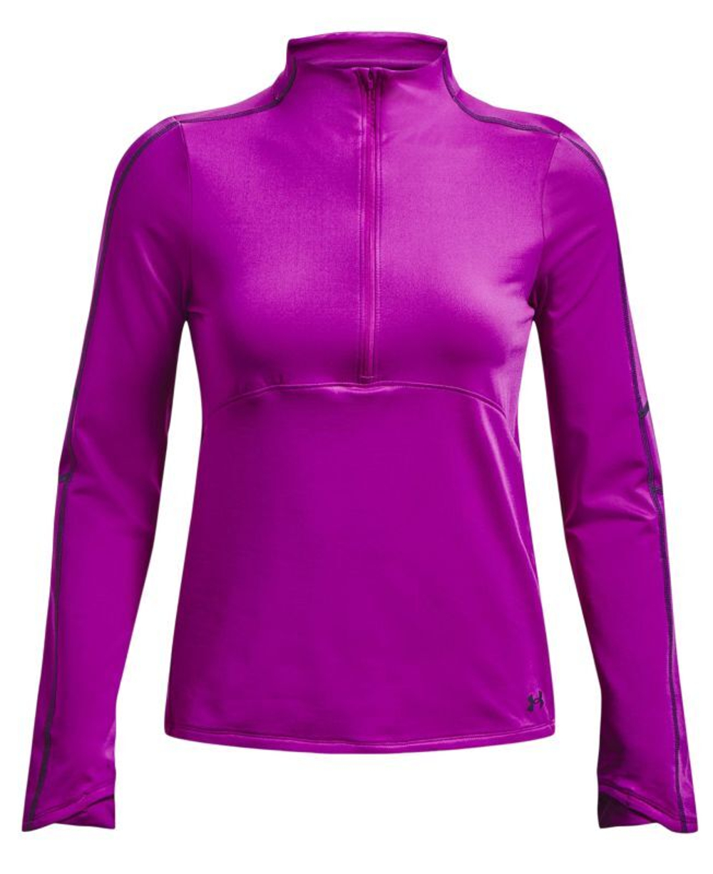 Женская теннисная футболка (dł. Рукава) Under Armour Train Cold Weather 1/2 Zip - Фиолетовый