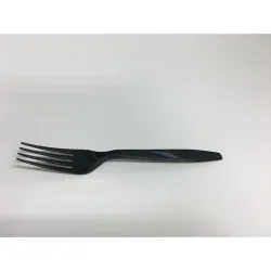Вилка одноразовая пластик, черный, 18 см, 24 шт/уп, P.L. Proff Cuisine