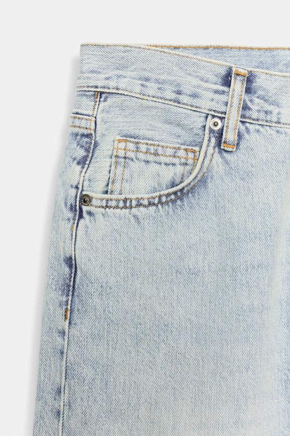 ZARA ДЖИНСЫ BAGGY СО СРЕДНЕЙ ПОСАДКОЙ — ZW COLLECTION, ГОЛУБОЙ