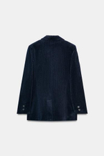Бархатный блейзер с подкладкой на рукавах - ZARA