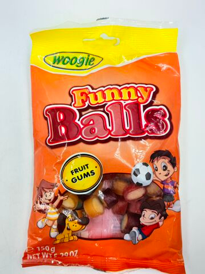 Жевательный мармелад Woogie Fruit gums Funny Balls 150 г (Из Финляндии)