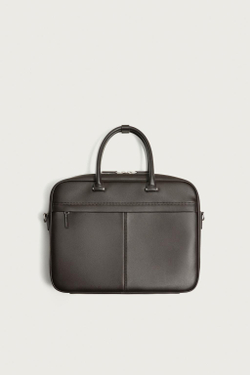 ZARA ПОРТФЕЛЬ С ТИСНЕНИЕМ, КОРИЧНЕВЫЙ