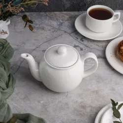 Чайник 450 мл d 10,9 см h12 см с фильтром белый фарфор P.L. Proff Cuisine [1]