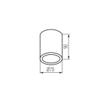Потолочный точечный светильник AQILO IP65 DSO-W