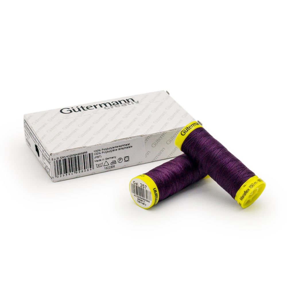 Нитки для трикотажа Gutermann Maraflex 120 (150 метров), 5 кат. | 257 пыльно-фиолетовый