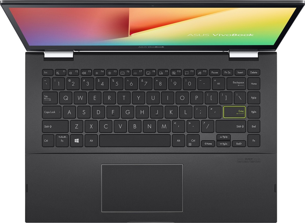 Ноутбук Asus VivoBook Flip 14 TP470EZ EC035T Black Core i5-1135G7/8G/512Gb SSD/14" FHD IPS Touch/Iris Xe Graphics/WiFi/BT/Win10 90NB0S11-M00450