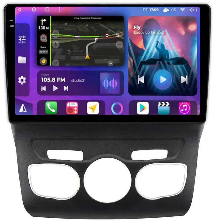 Магнитола для Citroen C4/DS4 2010+ - FarCar S500-TS10 монитор 10.36" QLED на Android 14, Быстрая, CarPlay, 4G SIM-слот