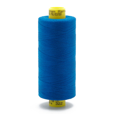 Нитка Gutermann Mara 150 (1000 метров), 1 кат., особо тонкая | 322 синяя бирюза