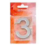 Цифра "3" самоклеящаяся ABS (50х37) (FUARO) CP хром