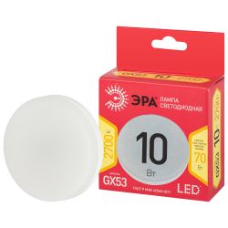 Лампа светодиодная ЭРА RED LINE LED GX-10W-827-GX53 R 10Вт таблетка теплый белый свет GX53 | Лампы cветодиодные Плоские (GX)