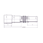 Гофра 1 1/4"*40*50 (800мм) GW1380 без гайки ИНКОПЛАСТ