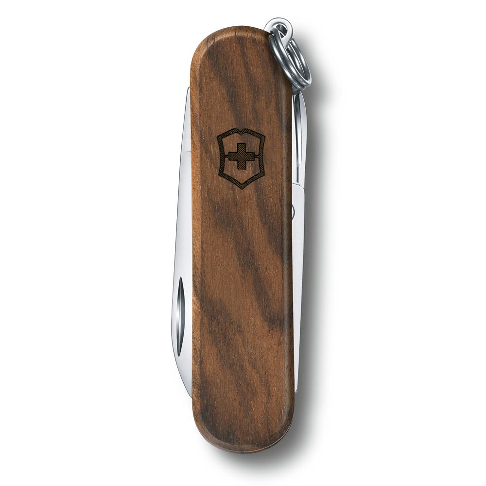 Нож-брелок Victorinox Classic SD, 58 мм, 5 функций, рукоять из орехового дерева